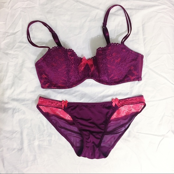 Other - Matching pink and purple bra and panty